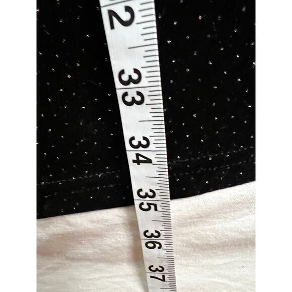 Vintage Kathie Lee 90s Goth Black velvet sparkle mini holiday party dress large - Picture 7 of 8